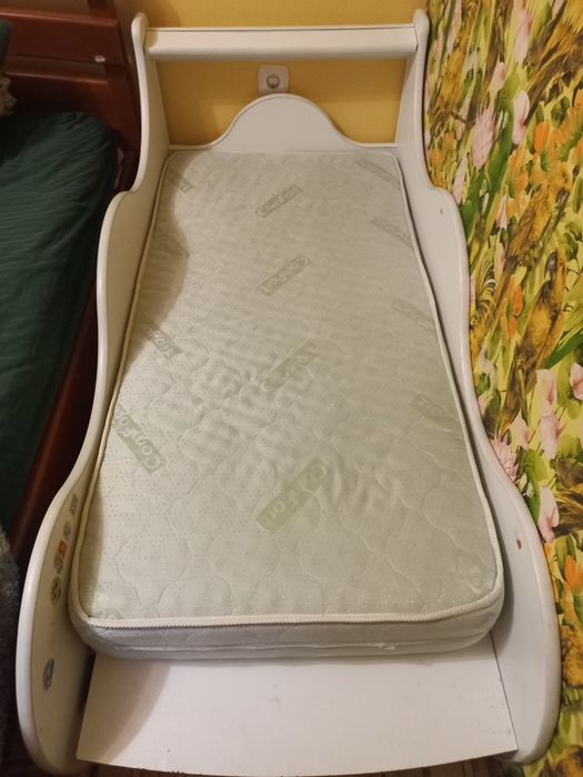 ліжко дитяче машина Щенячий патруль з ортопедичним матрасом
