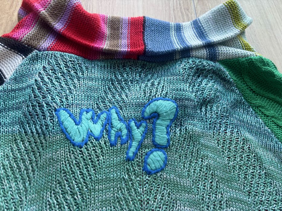 Narzutka patchworkowa sweter Desigual XL