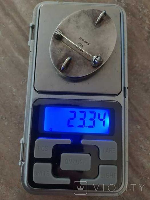 Брошь вінтажна срібло