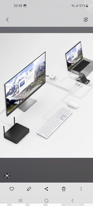 Док-станция HAMA 7-в-1 USB-C для 3Х USB-A 3.1, HDMI, VGA, LAN ..