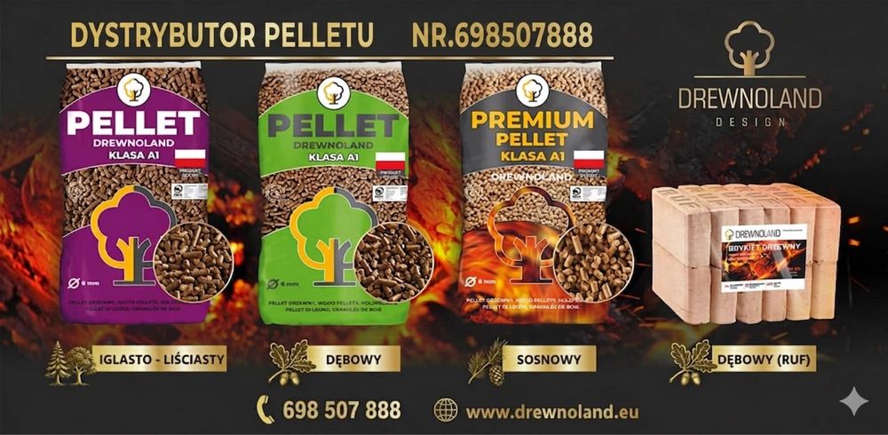 Drewno opałowe pellet kominkowe rąbane gotowe do palenia suche