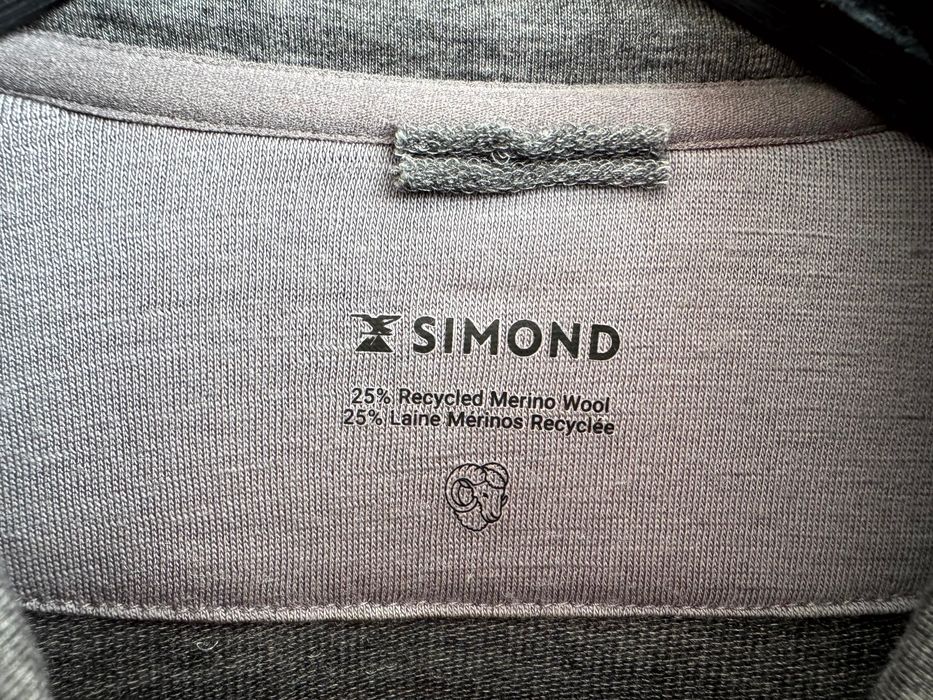 SIMOND MERINO Оригінал чоловіча термо шерстяна кофта з капюшоном худі меринос розмір M L