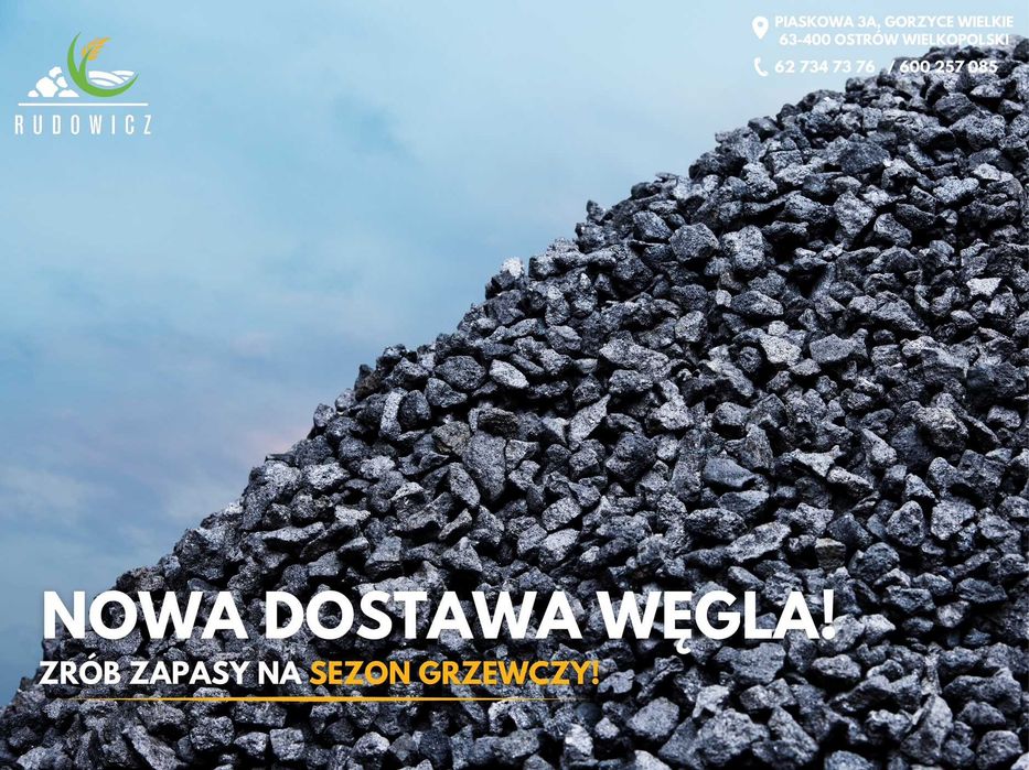 Węgiel groszek,orzech, kostka, miał skład opału RUDOWICZ