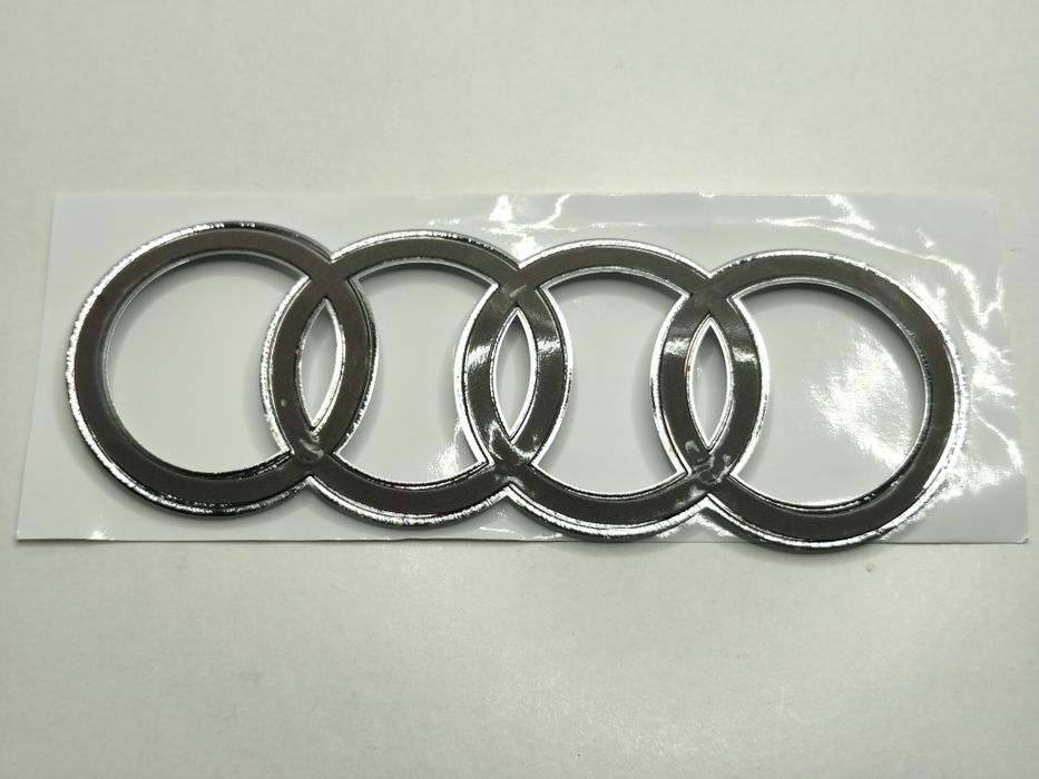 Emblema Letras Audi 202mm 20.2cm S Símbolo Logo Mala Traseira Curvo Côncavo Modelo Q-3 Q-5 Q-7 A-6 Avant Cromado Novo