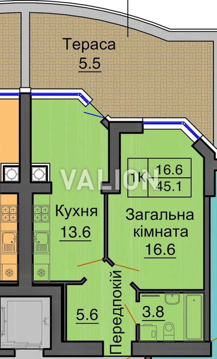 Продаж 1 к. кв. з терасою Софія Резиденс, Софіївська Борщагівка ЄОселя