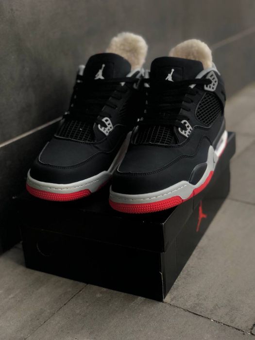 Кожаные зимние кроссовки Jordan Retro / красовки Жордан / Джордан