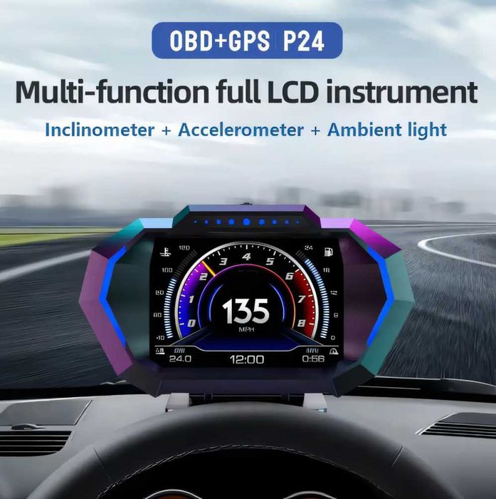 Автомобільні HUD дисплеї на лобове скло — OBD2/GPS, різні моделі, нові