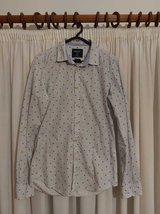 PORTES INCLUÍDOS - Camisa riscas com padrão SPRINGFIELD