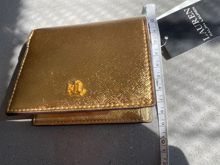 Ralph lauren original. кошелек натуральная кожа золотой