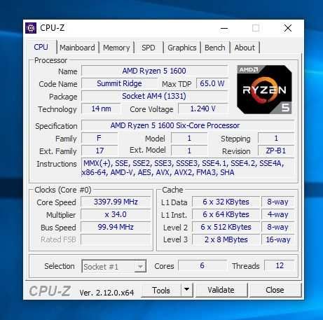 RYZEN 5 1600+куллер
