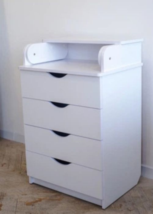 Съемная пеленальная накладка на комод (универсальная, белая)