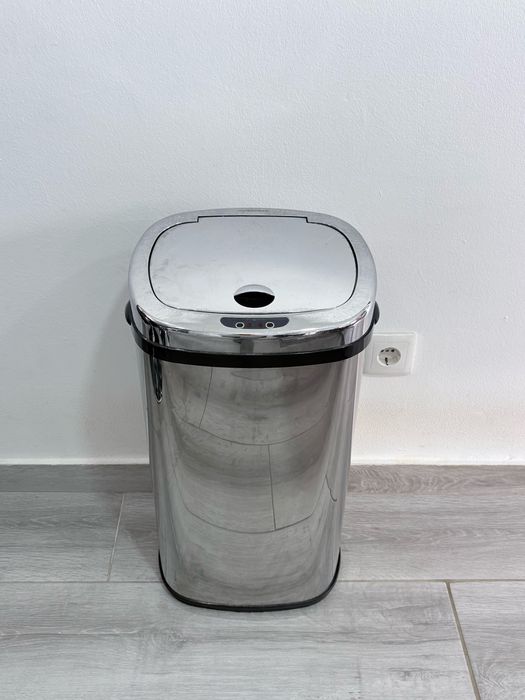 Balde do Lixo Automático Inox com Sensor – Abertura Elétrica [44]