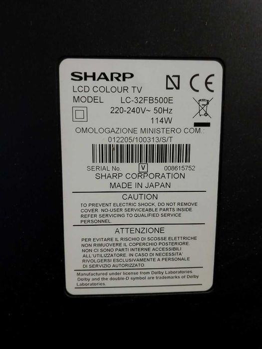 Телевизор Sharp LC-32FB500E Япония.