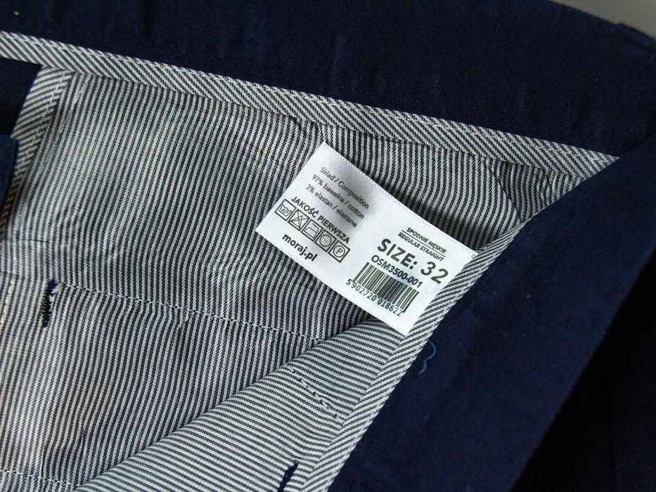 Nowe spodnie MORAJ / JAKOŚĆ PIERWSZA 32/32L granatowe