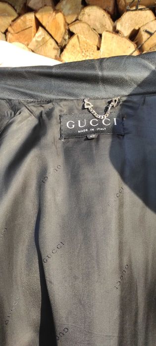 Skórzana puchowa kurtka Gucci rozm XL