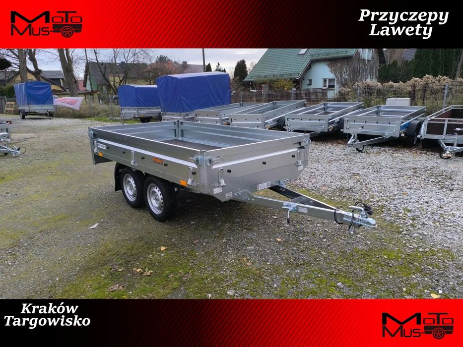 Neptun Przyczepa Neptun N7-263 2 KPS BASELINE 263x145x30 2 osie 750 kg koła pod spodem platforma  Centrum Przyczep Kraków Targowisko dostawa pod dom