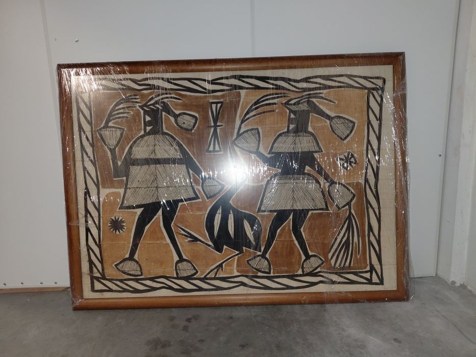 Quadro pintura sobre tapecaria. Medidas, 1,00 x 0,80 mts
