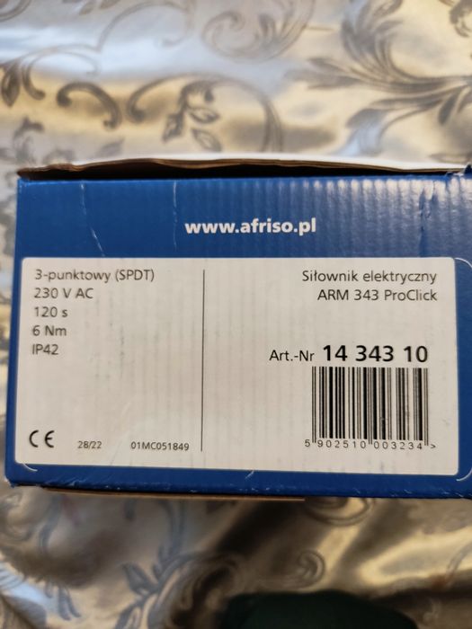 13 387 Zestaw Zawór 3 drogowy dn50 ATV, siłownik ARM 343 ProClick