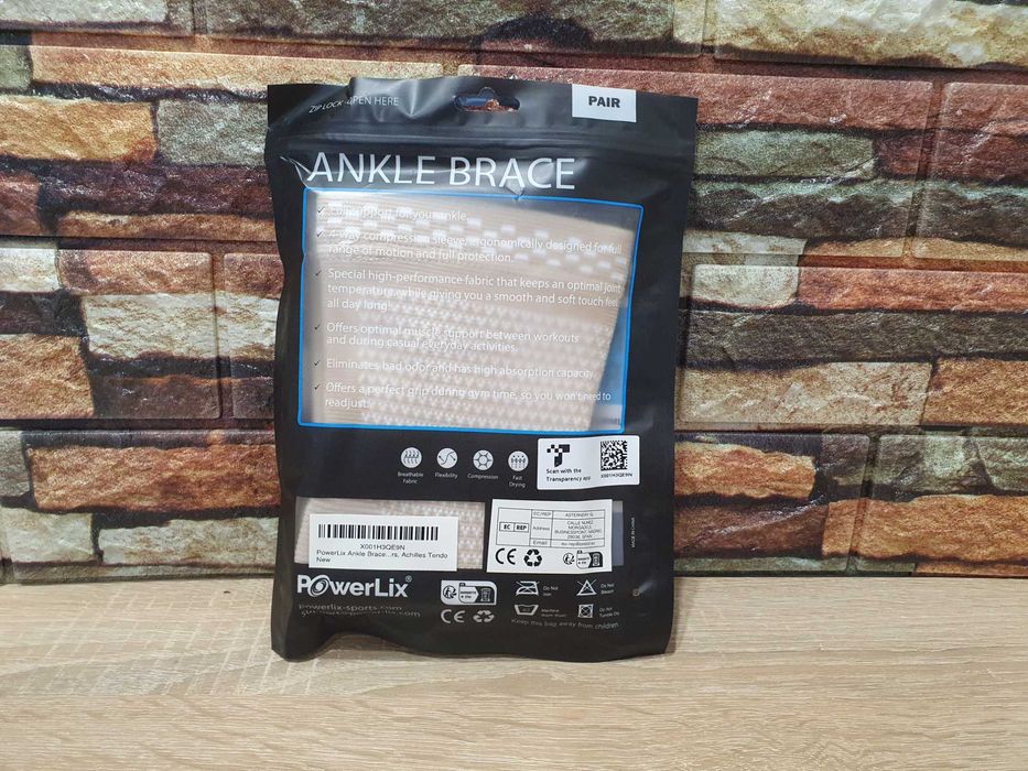 PowerLix Ankle Brace L Stabilizator Kostki Oddychająca Opaska Unisex