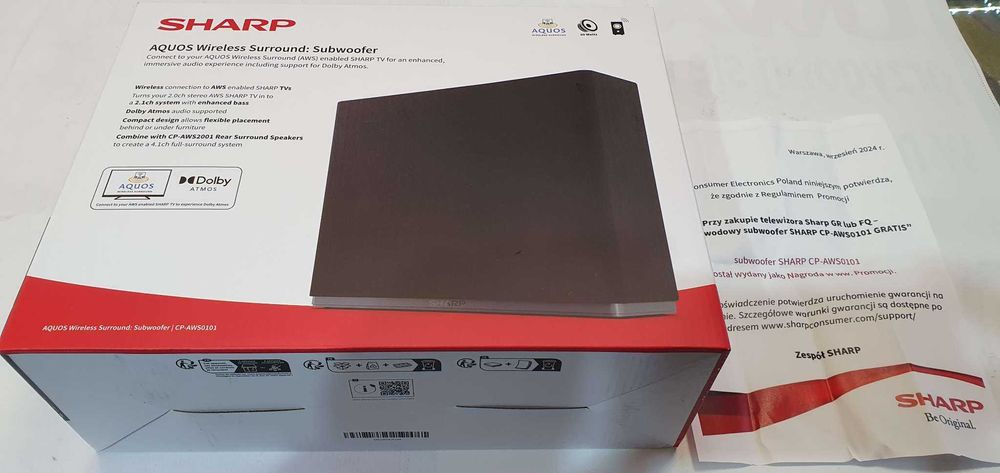 Subwoofer Sharp CP-AWS0101 NOWY - komismadej.pl