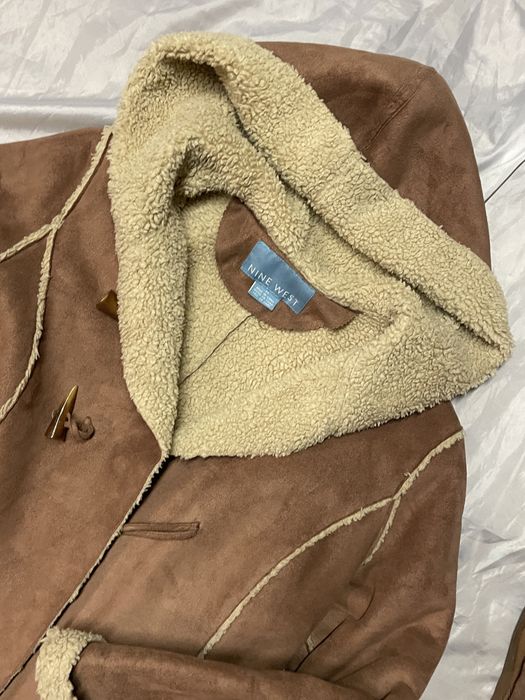 NINE WEST kożuszek z kapturem 38 M  na kołki