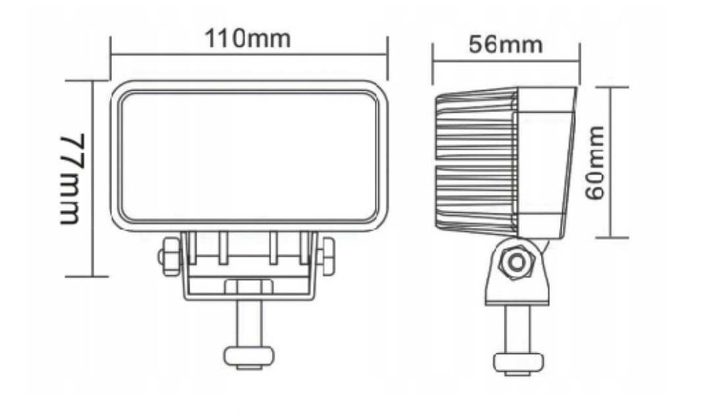 Lampa  robocza LED 2x18W