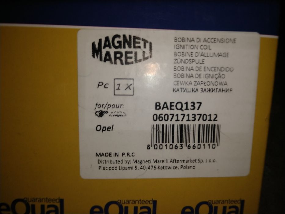 Delphi 19005362 катушка зажигания Opel