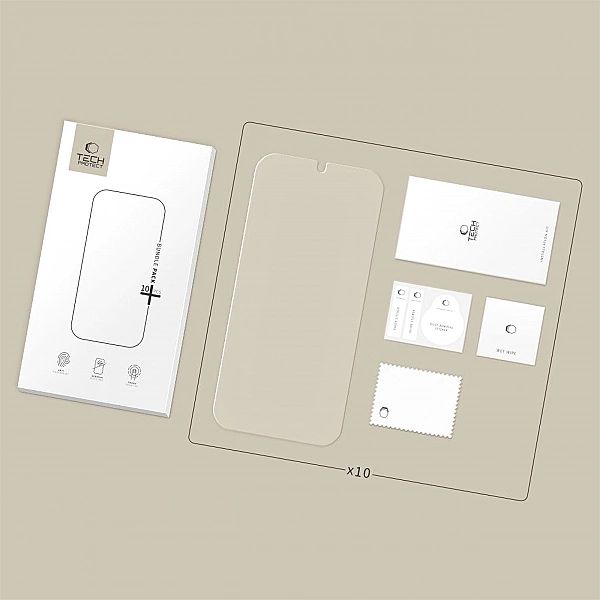 Szkło Hartowane Tech-Protect Bundle 10-Pack Galaxy S24 / S25 Clear