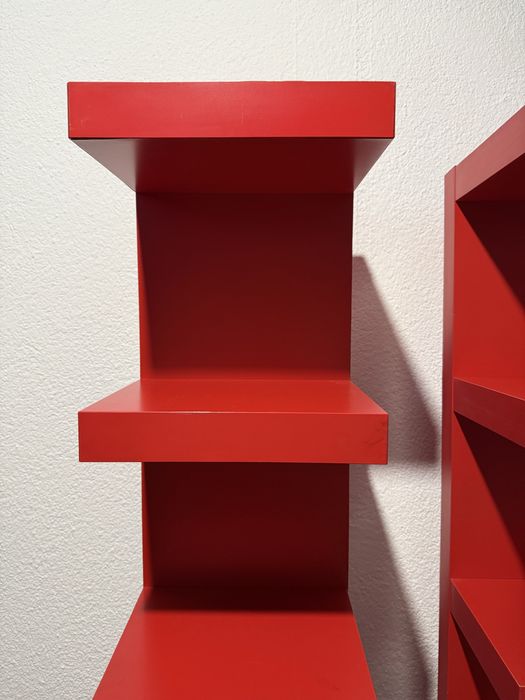 Półka scienna czerwona ikea lack 30x190