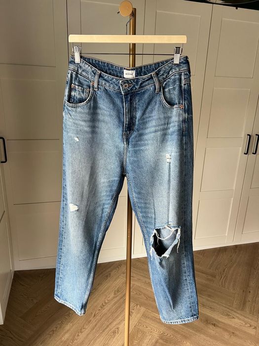 Jeansy o kroju MOMS z dziurami luźne rozmiar 38 M W29L30 marki Mustang