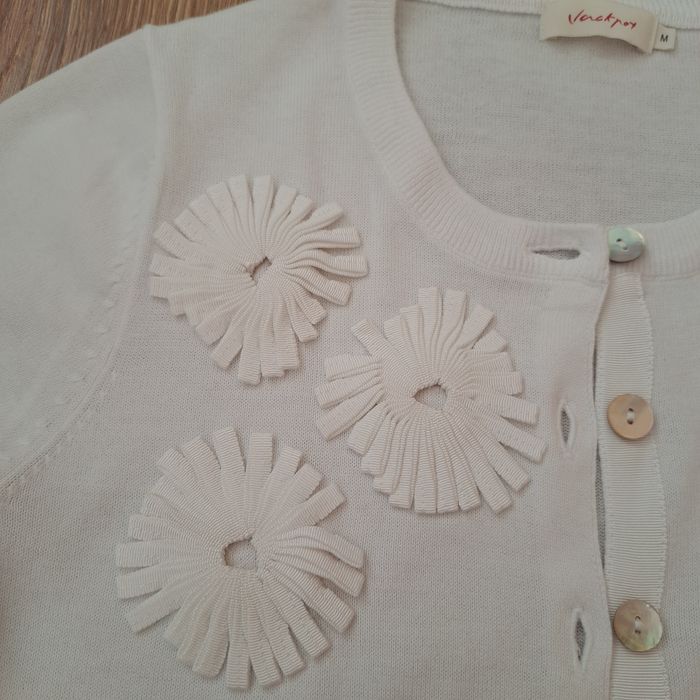 Biały kardigan sweter damski M