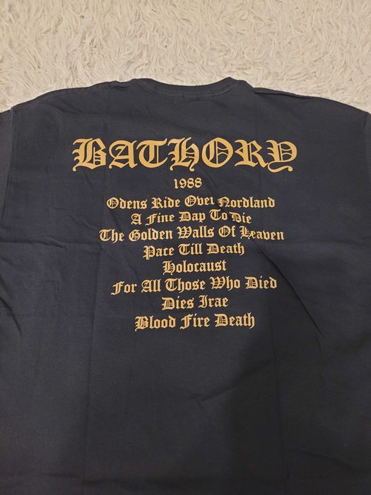 Czarna koszulka męska Bathory Blood Fire Death XL