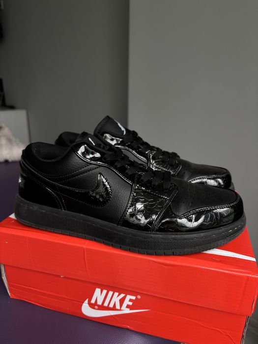 Чоловічі кросівки jordan 1 low se patent ELEPHANT BLACK