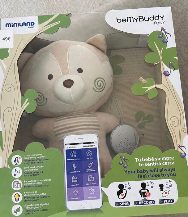 Peluche interativo Altavoz BeMyBuddy de Miniland
