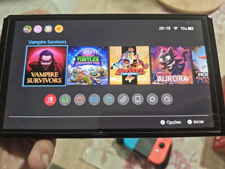 Nintendo Switch OLED Desbloqueada + Cartão 128 GB + Acessórios