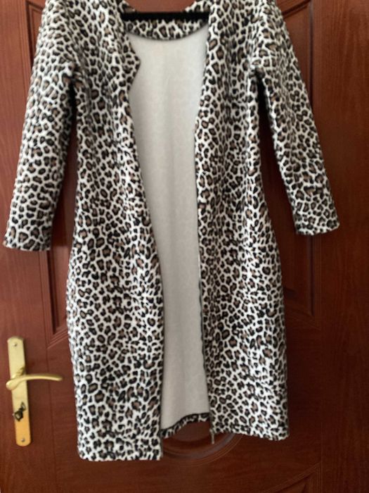 Sukienka w panterkę zamek L jak masełko