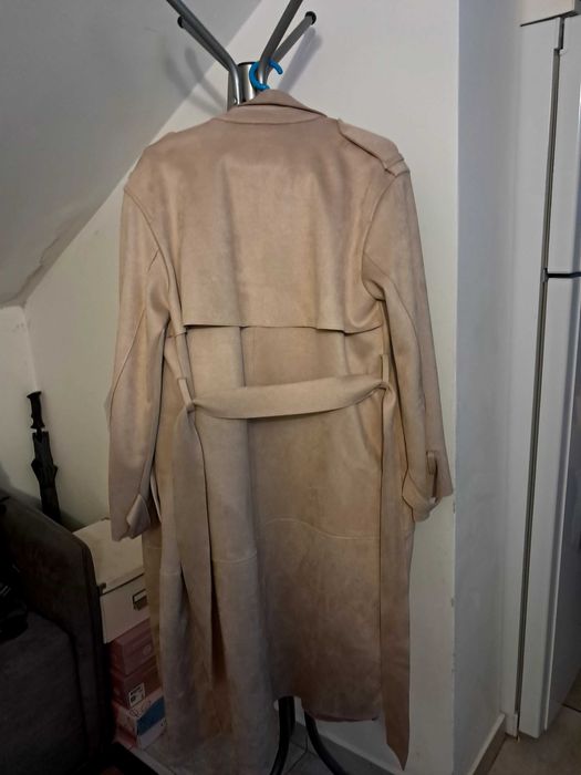 Gabardina senhora beje de pele