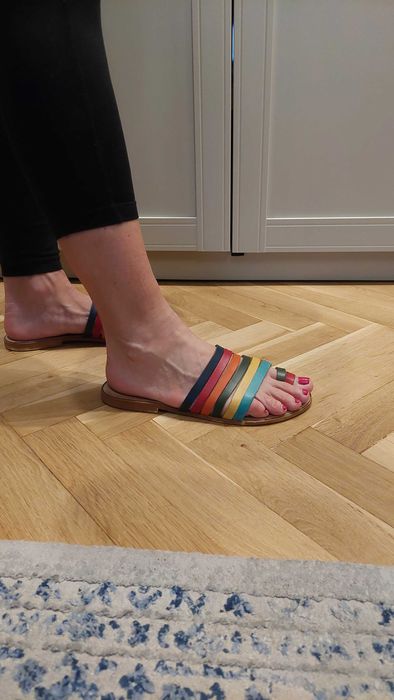 Klapki skórzane Venezia roz 40