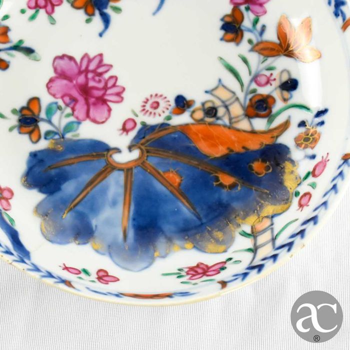 Covilhete porcelana China, dec. Folha de Tabaco, Qianlong, séc. XVIII