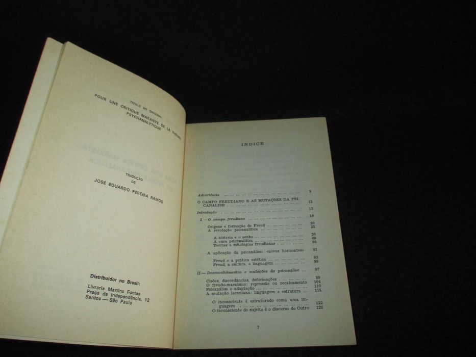 Livro Para uma crítica Marxista da Teoria Psicanalítica