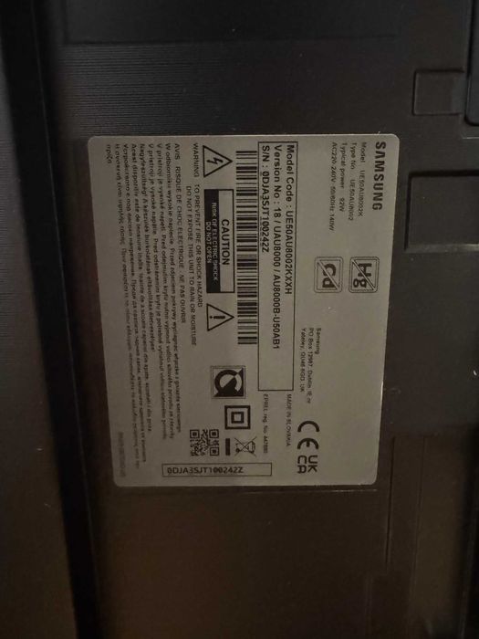 Samsung 50" UE50AU8002 | Cała matryca | Restart Loop / Uszkodzony