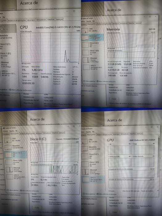 PC gamer i5 6400/RX580/16GBRAM/SSD