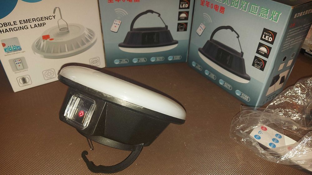 Фонарь с встроенным повербанком Солнечная батарея порт USB