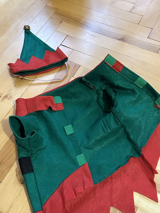 Костюм новорічний для собаки, костюм для собаки ельф