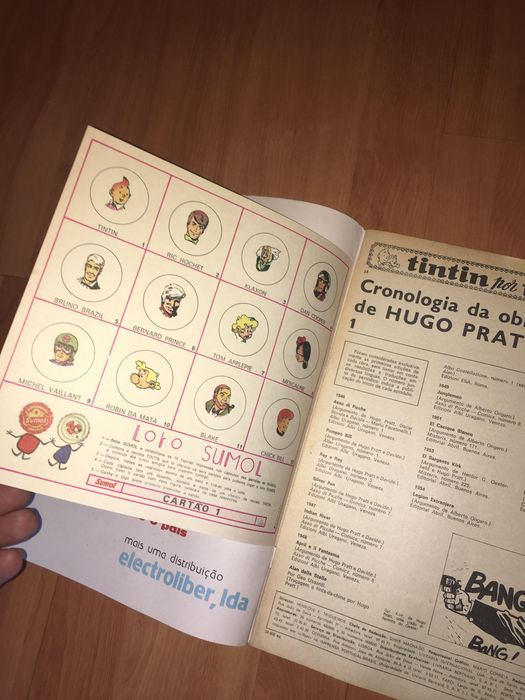 Loto Tintim revistas com os cartões incluídos completa 1  ao   6