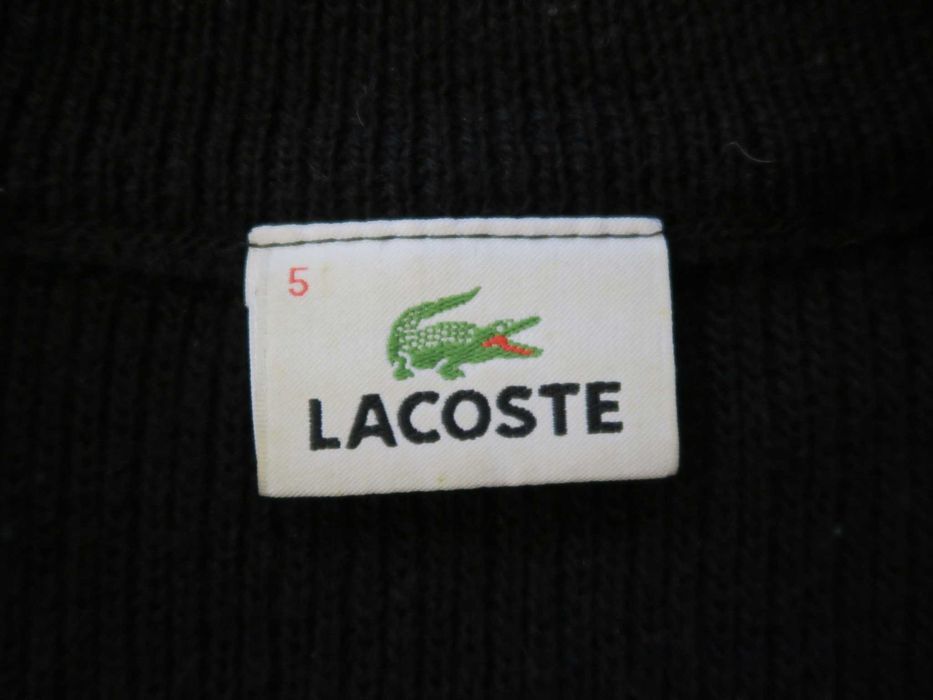 Lacoste bluza rozpinana z dzianiny mini logo casual luxury old money