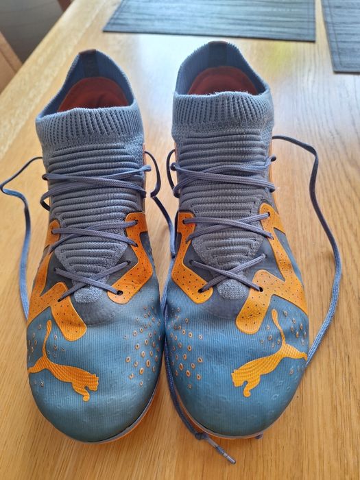 Korki puma future skarpeta 38 niebieskie pomarańczowy