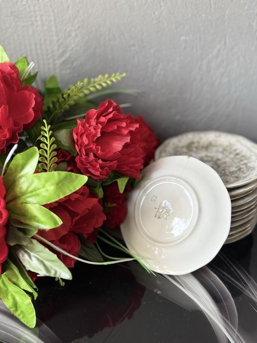 Śliczny serwis kawowy porcelana Karolina Czytaj opis !