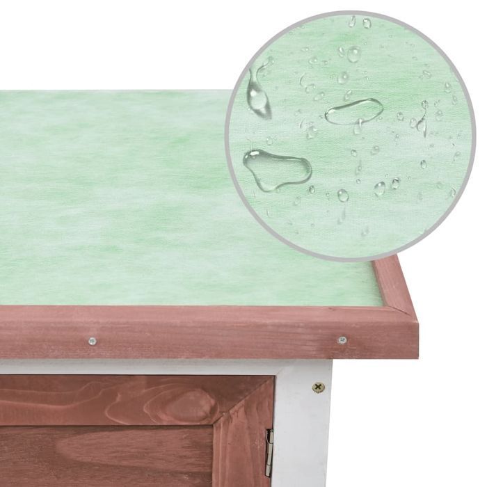 Vidaxl Klatka Dla Królika, 1 Poziom, Brązowa, Drewniana