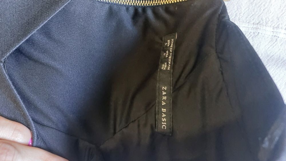 Sukienka zara basic L czarna bez rękawów casual